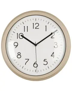 Vægur sandfarvet m/kant - Ø26cm