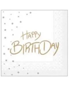 Sovie Frokostserviet 3-lags 20stk - Happy Birthday