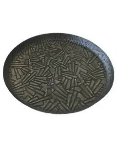 Fad med trælook - Ø33 cm