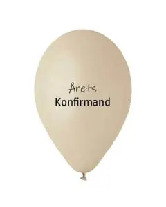 Ballon Årets Konfirmand 10stk - Latte