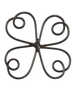 Vedhæng Blomst Wire Sort - 4,5cm