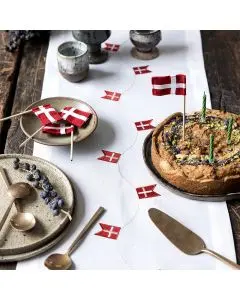 Langkilde & Søn bordløber m. dannebrog 30x300cm