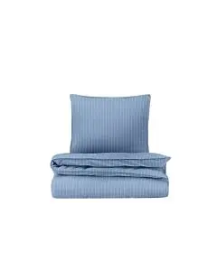 DAWN Sengetøj 140x200cm - Pinstripe MIDNIGHT BLUE