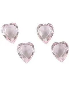 
Hjerte Diamanter 23mm - Rosa 31stk
