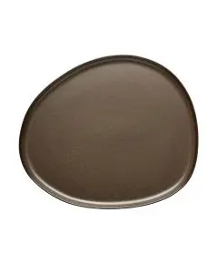 RAW Organic Middagstallerken 29x25cm - Metallic Brown