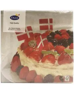 Duni serviet 33x33 3lags 20stk - Lagkage