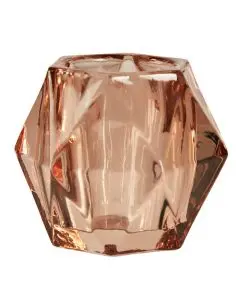 Fyrfadsstage harlequin 9x9x8cm - Peach