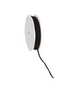 Læderbånd Sort 3 mm x 25 meter