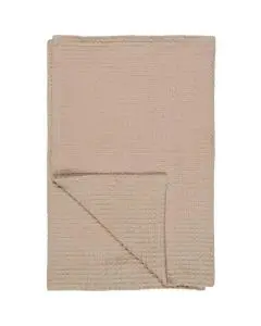 Håndklæde Liseleje m/vaffelmønster 100x150cm - Beige