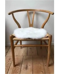 Lammeskindshynde Ø40cm - Hvid