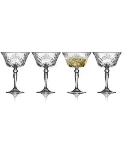 Lyngby Glas Krystal Melodia Champagneskål 26 cl 4 stk