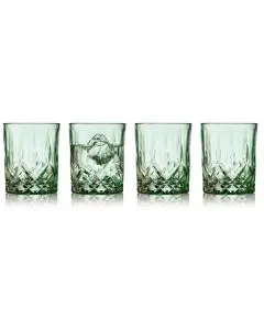 Lyngby Glas Sorrento Whiskyglas 32 cl 4 stk Grøn