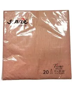Sovie Frokostserviet 3-lags 20stk - Rose-Gold