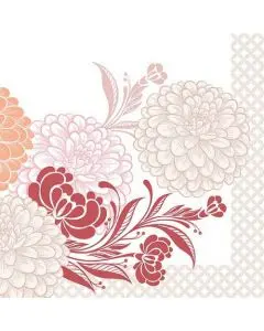 Mank stofligende serviet - 40x40cm - 50stk Clarissa Bordeaux