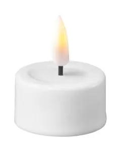 Deluxe LED Fyrfadslys High 2stk - Hvid