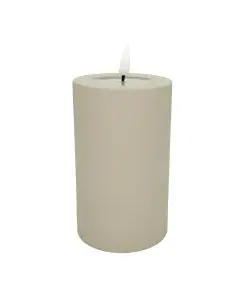 Deluxe LED Bloklys Udendørs 7,5x12,5cm - Sand