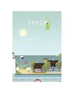 Lydia Wienberg Byplakat 50x70cm - Samsø