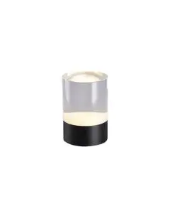 Uyuni LED Genopladelig 6x8cm - Glas Sort