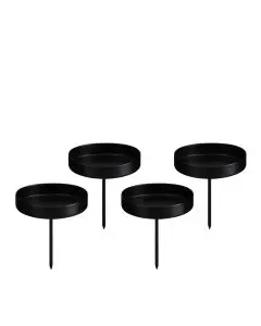 Uyuni Spike Lysholder til LED Bloklys 6,3x7,2cm 4stk - Mat Sort