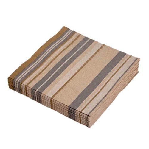 GreenByNoah Frokostserviet 3-lags 20stk - Grå Striber