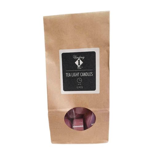 Fyrfadslys 12stk 4 timer - Dark Old Rose