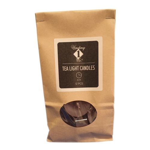 Fyrfadslys 12stk 4 timer - Gråbrun