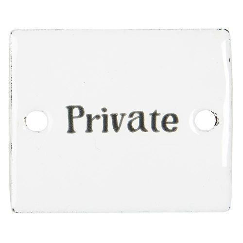 Skilt emalje Private