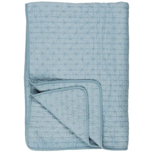 Quilt tæppe - Blå m/korssting