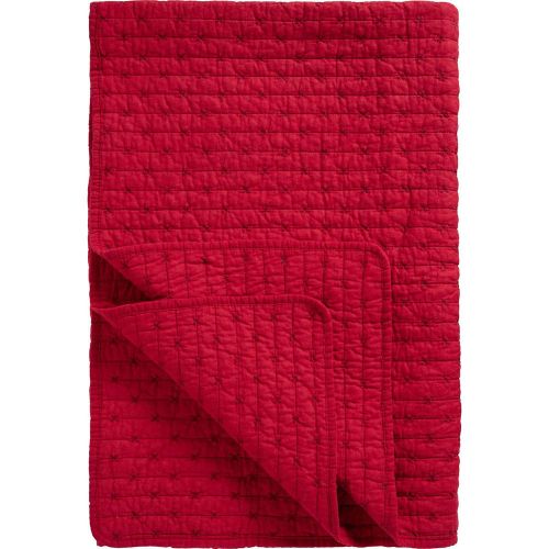 Quilt tæppe - Rød m/korssting