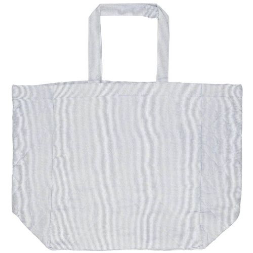 Quiltet Taske - Hvide og Blå Mælkedrengestriber