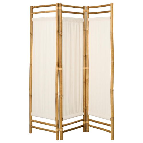 Ib Laursen Rumdeler i 3 fag bambus m/off white stof