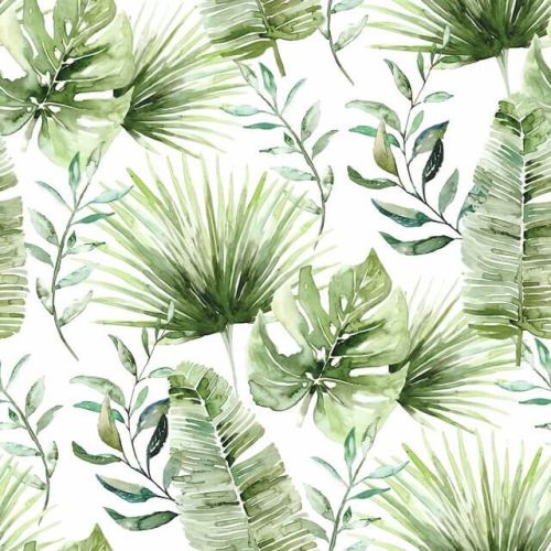 Ambiente Frokostserviet 3-lags 20stk - Jungle Leaves White
