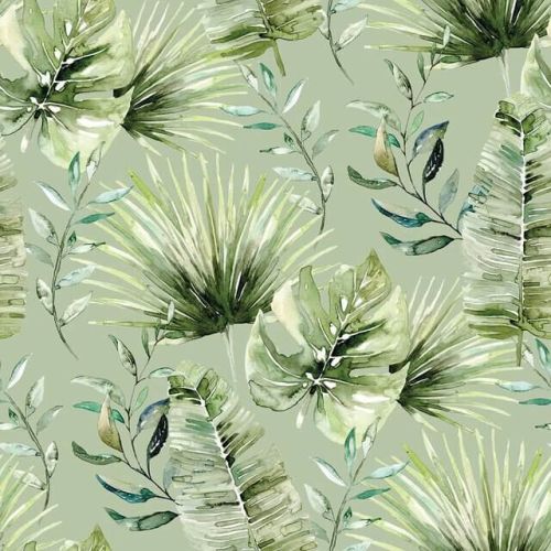 Ambiente Frokostserviet 3-lags 20stk - Jungle Leaves Green