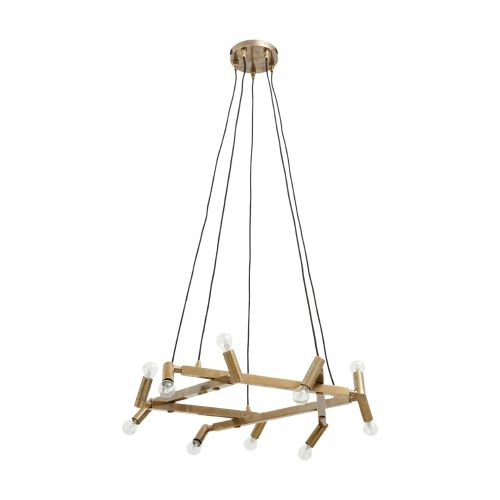 Nordal Lysekrone til 10 pærer - Messing Finish