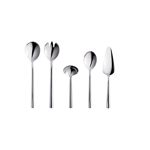 RAW Serveringssæt 5 Dele - Blank Stål