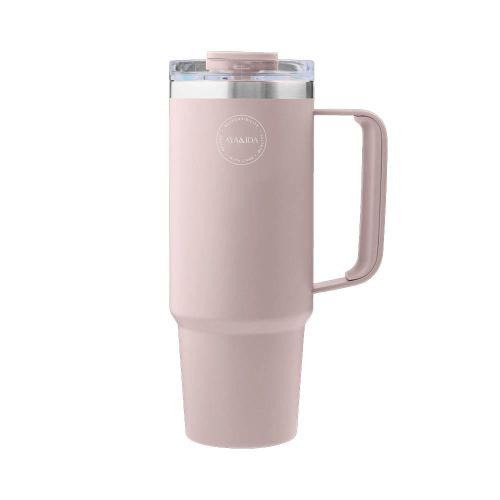 AYA&IDA Thermokop m.sugerør 885ml - Soft Rose