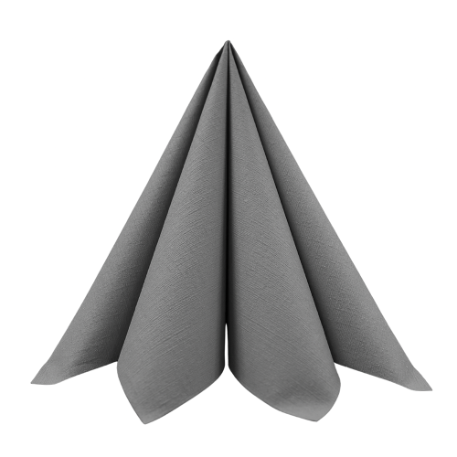 Dunilin Stofligende Servietter 48x48cm 36stk - Granitgrå