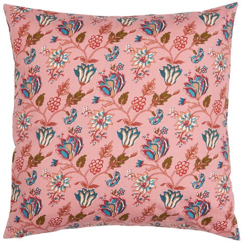 Pudebetræk Amanda coral almond m/blå blomster