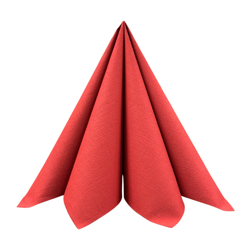 Dunilin Stofligende Middagsserviet 45stk - Rød