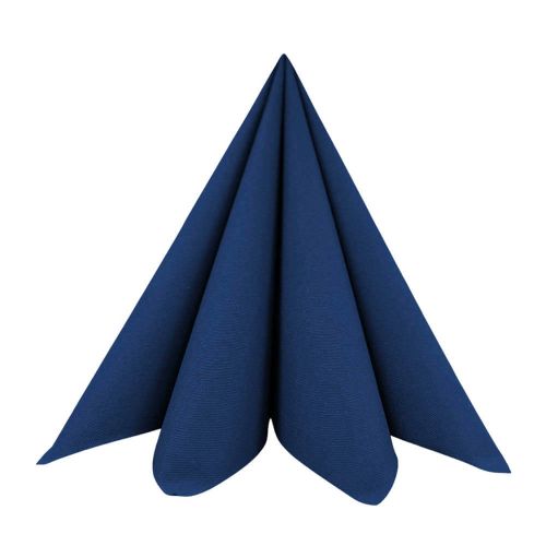 Dunisoft Stofligende Middagsserviet 60stk - Mørkeblå