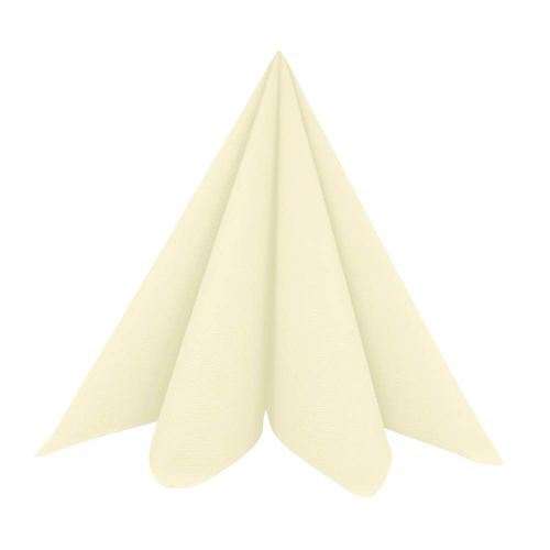 Dunisoft Stofligende Middagsserviet 60stk - Creme