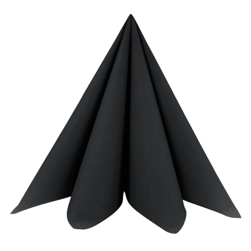 Dunisoft Stofligende Middagsserviet 60stk - Sort