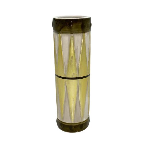 Vase/Lysestage Tromme Keramik Grøn - 16cm