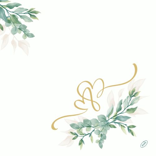 Dunisoft Stofligende Middagsserviet 60stk - Love Hearts