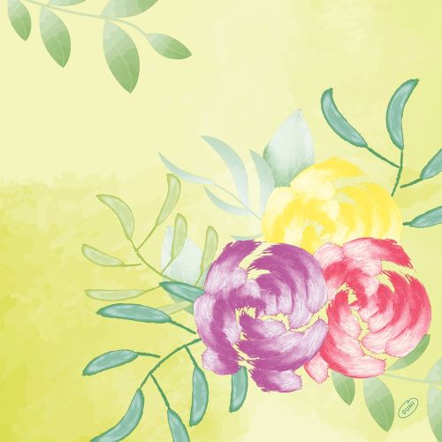 Dunisoft Stofligende Middagsserviet 60stk - Soft Tropics