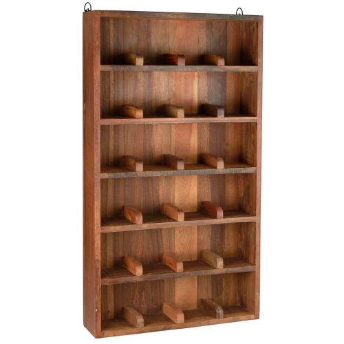 Væghylde m/6 opdelte hylder 24 rum UNIKA