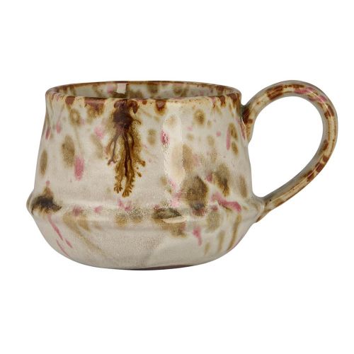 Krus m/hank Kalmar rosa og brunt farvespil