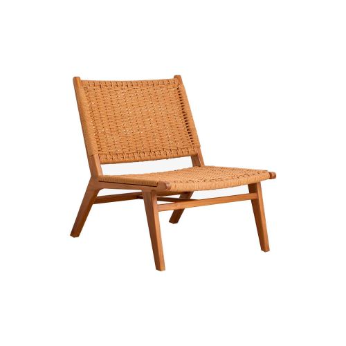 Nordal CLUB loungestol i teaktræ med flet