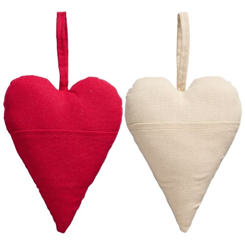 Ib Laursen Hjerte m/lomme på front 1stk. Rød eller Creme