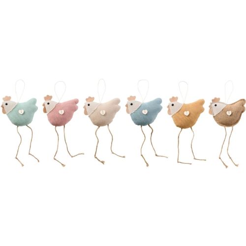 Ib Laursen Påskehøne m/lange ben og hjerte på siden - 6 ass Farver